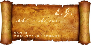Labáth Jázon névjegykártya